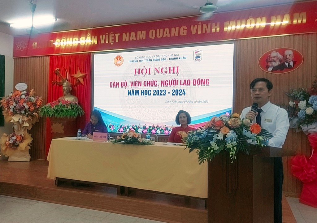 HỘI NGHỊ CN BỘ - CNG CHỨC - VIN CHỨC TRƯỜNG THPT TRẦN HƯNG ĐẠO - THANH XUN, NĂM HỌC 2023 - 2024